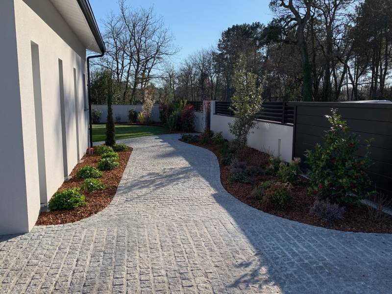 Création d'une allée carrossable en pavés sur Saint Aubin du médoc